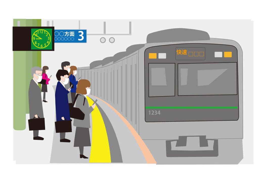電車通勤のイメージ