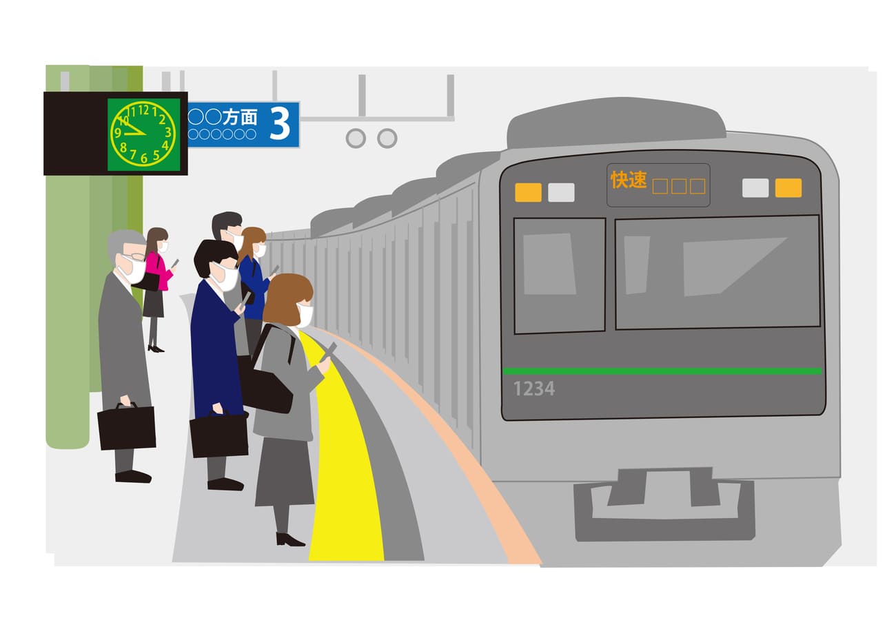 電車通勤のイメージ
